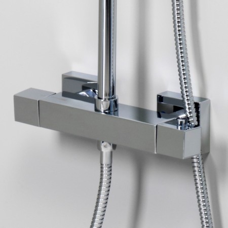 Shower system Wasserkraft A15502, tropical shower, thermostat, hand watering can, chrome-4