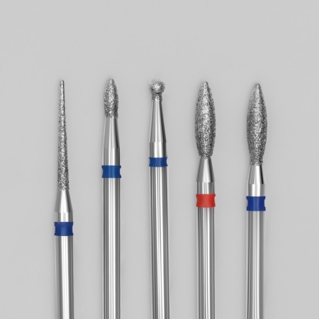 Diamond cutters for manicure, 5 pcs, shape and granularity of assorted-2