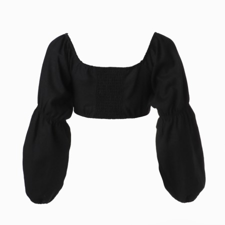 Croup-top with long sleeves MIST, col. Black, rr s-7