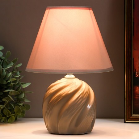 Lamp table ceramics "Gaddy" 1HE14 40W gray 18x18x27 cm Risalux-1