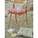 Pillow on the chair of the check, size 40x40 cm, red color