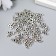 Decor Metal for creativity "Skull with bones" silver G057B566 set 25 pcs 1.3x0.8 cm
