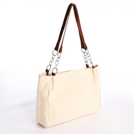 Bag-tout on lightning, beige color-1