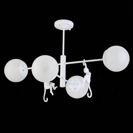 Ceiling EVOLUCE lamp. Sle115102-04. Tenato. 4x60 watts, E14, 71x71x50 cm, white color-3