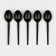 Spoon table plastic disposable "standard", 16 cm, black color