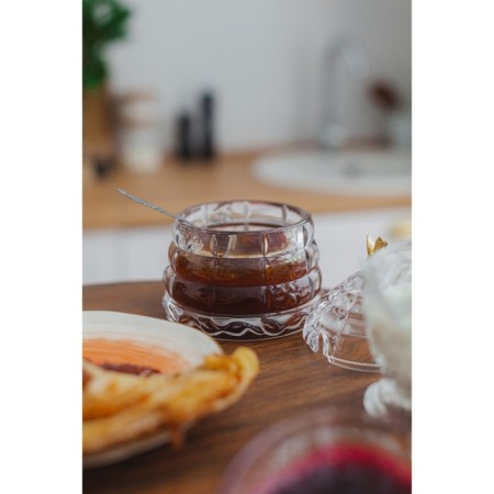 Crystal capacity for honey "Hive with a bee", 200 ml, h = 11.8 cm-7