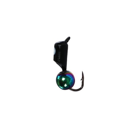 Mormyshka column black, white eye + ball chameleon, weight 0.9 g-1