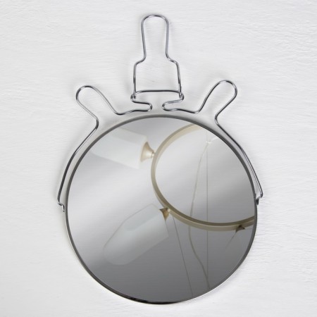 The desktop mirror is a suspended “circle”, bilateral, with an increase, D mirror surface 18.5 cm, silver color-3