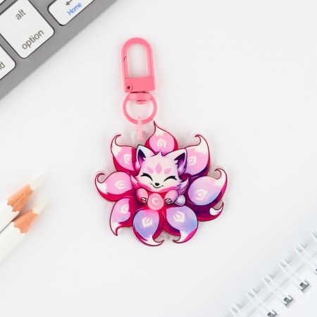 Acrylic key -keychain "Chibi" with carbine, 5.2 x 5 cm