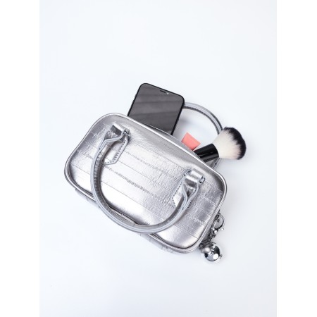 Women's bag, 20*9*12, lightning departure, belt lengths, silver-9
