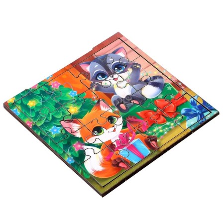 New Year's wooden puzzle "New Year! Fun party"-2