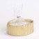 Candle "Oval" in a candlestick with narrow faces, 9x6.5x4cm, gold