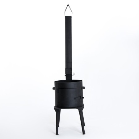 Bake under a cauldron 10 liters, with a chimney, with a door and removable legs