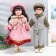 Doll Collectible couple "Julia and Igor, Pink strip" set 2 pcs 40 cm