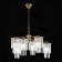 Suspended EVOLUCE lamp. Sle1122-303-06. Lynden. 6x40 watts, E14, 71x71x47 cm, brass color