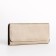 Women's wallet on the button, beige color