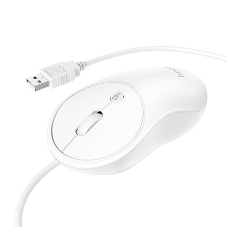 Hoco GM13 mouse, wired, optical, 1000-1600 dpi, 1.5 m, white-1