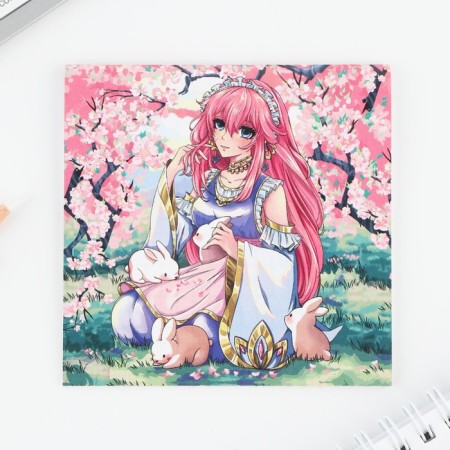 Блокнот 10х10, 16 листов МИКС «Аниме. Девочки»-13