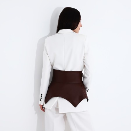 Women's belt, type of basca, width 73 cm, brown color-3