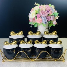 A set of cans for bulk Lenardi, on a stand, 7 pcs