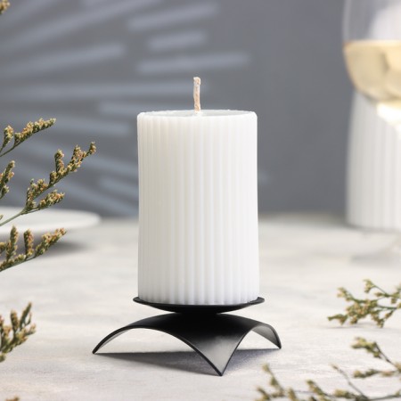 Climber "Asterisk" Metal for 1 candle, 9x3.5 cm, black