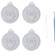 Christmas tree decoration for painting "Cutie" 4 pcs., Brush