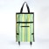 Folding bag on Velcro, 2 wheels, green color
