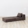 Handwheel chair-bed "Essen", velor fabric, brown color