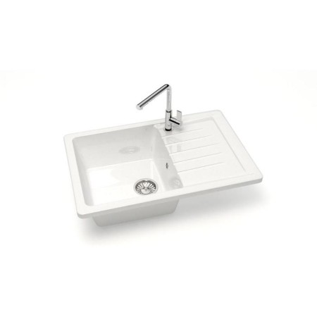 Glanz kitchen washing Andy L16g31, 740x490x210 mm, glossy, cut, white