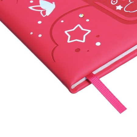 Universal Grade 1-11 Diary, 48 sheets "Magic butterflies", solid artificial leather cover, pancake embossing, rhinestones, liesse-2