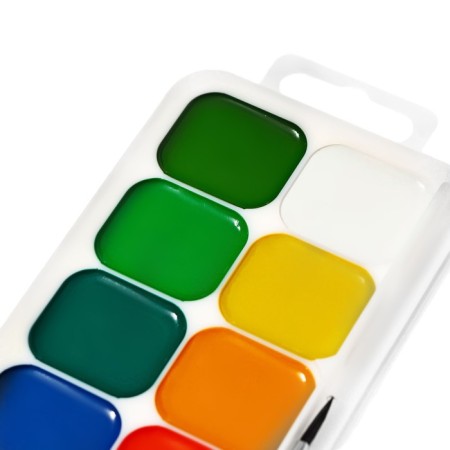 Watercolor beam "Classic", 16 colors, with a brush-4