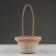 Set of wicker baskets, D16x10/31 cm, D19x11x33 cm, d21x12x35 cm, 3 pcs, peach, bamboo