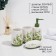 Set of accessories for the bathroom "Spring", 4 items (400 ml dispenser, soap dish, 2 glasses), white color