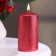 Candle - cylinder "Vintage", 5x10 cm, red