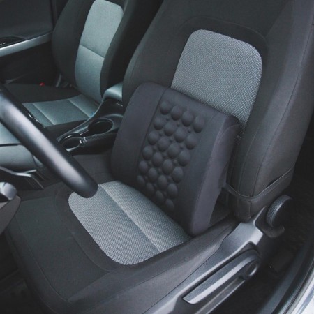 Orthopedic pillow on the back of the seat with a vibricier 12 in-1