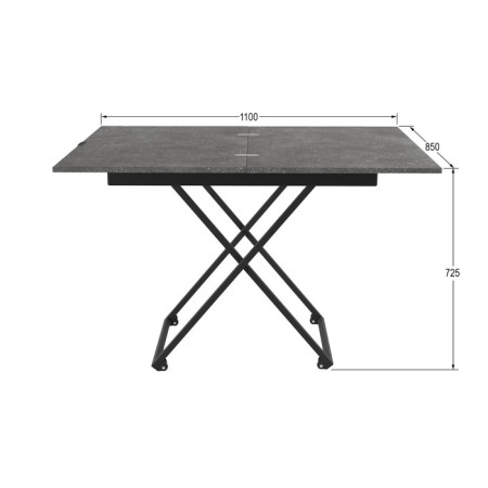 Transformable table "Andre Loft", 850 (1100) × 550 (850) × 400 (725) mm, chipboard, terrazzo-6