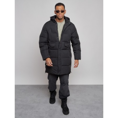 Extensive male winter park, size 50, black color-8