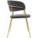 CHAMELIA chair Kamelia metal/velor, gold/gray 57x55x80 cm