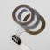 Blear tape for decor "Squeezes", 3 pcs, 1 mm, 18 m, bronze/silver/gold color