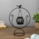 Summary Metal for 1 candle "Round swing" black 26x17.5x10.5 cm