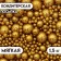 Sprinking confectionery with soft center "Shine", gold, 1.5 kg