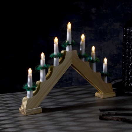LED figure "Christmas hill" 39 × 29 × 4.5 cm, wood, 220 V, glow warm white