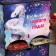New Year's tea house "Space New Year" 20x15x8.5 cm