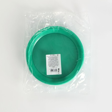 Plastic plastic disposable, d = 21 cm, green color, 12 pcs/un-5