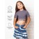 TOP for a girl with short sleeves on Generation ties, height 152 cm, purple color