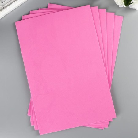 Foamiran "Pink mars" 2 mm (set of 5 sheets) A4 format format-3