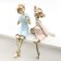 Souvenir Polystone "Children - Mischief" with a white -gold set 2 pcs 13x15.5x32 9x19x34 cm