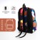 Youth backpack from textiles, 3 pockets, colorful color