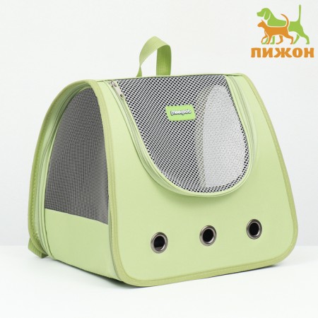 An animal-carrier backpack, 35 x 30 x 26 cm, green