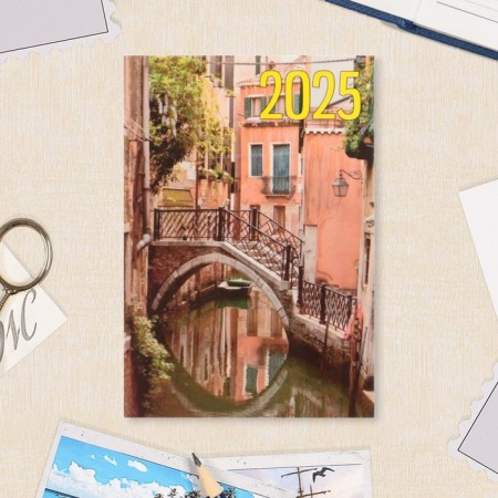 Pocket calendar "Old city - 2" 2025, 7x10 cm, mix-6